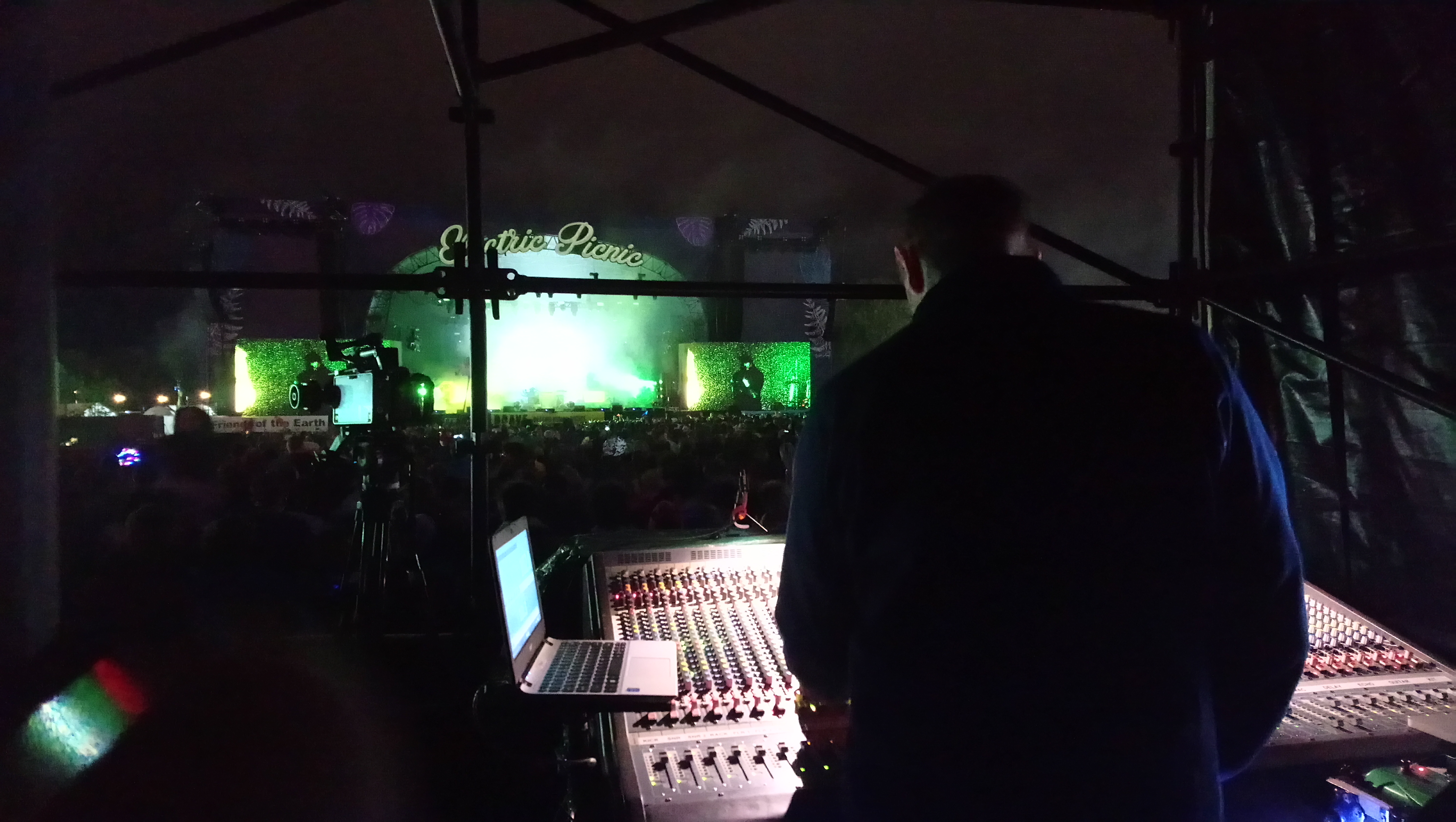 With Jon Burton at front of house for The Prodigy at Electric Picnic