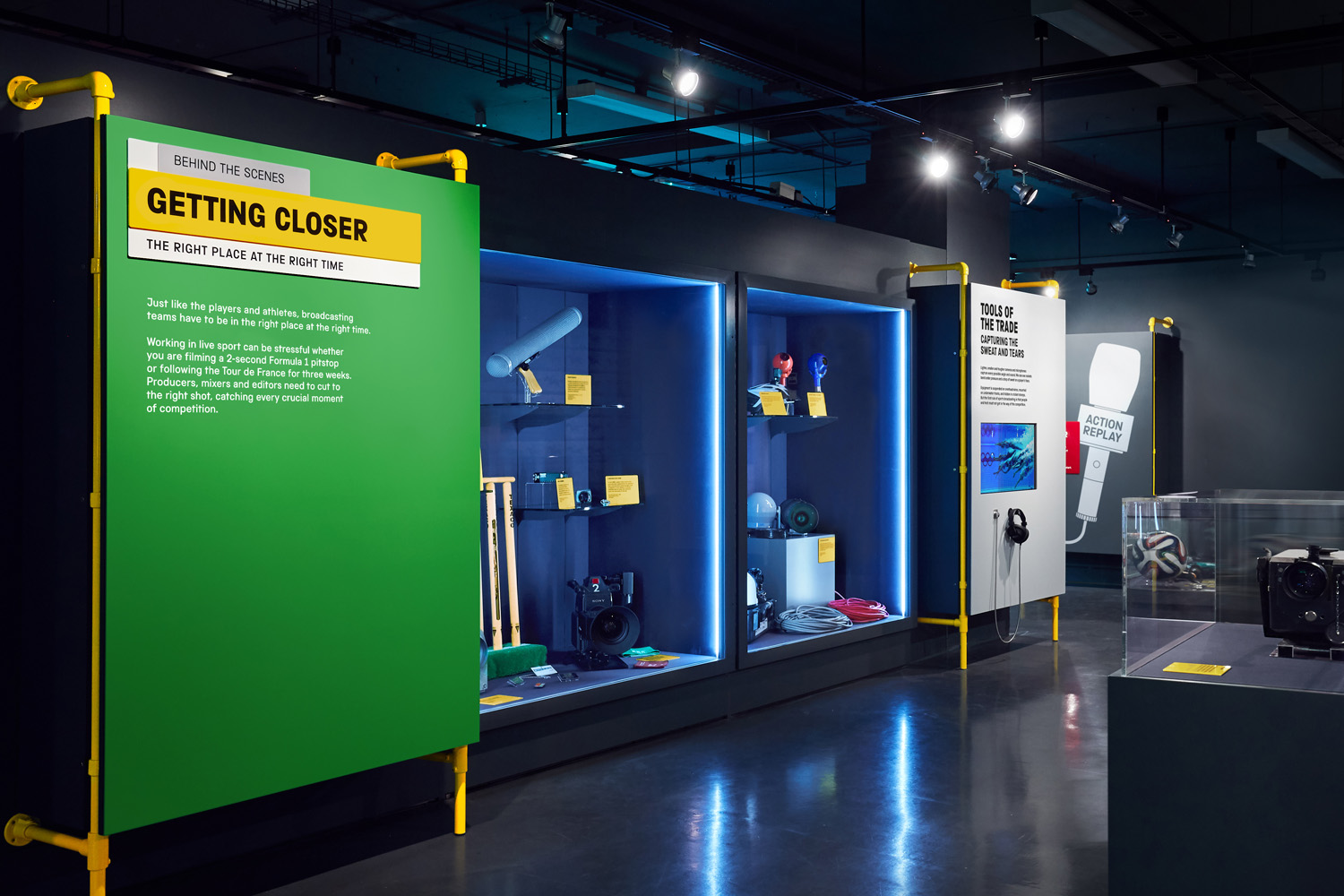 A view of the Action Replay exhibition