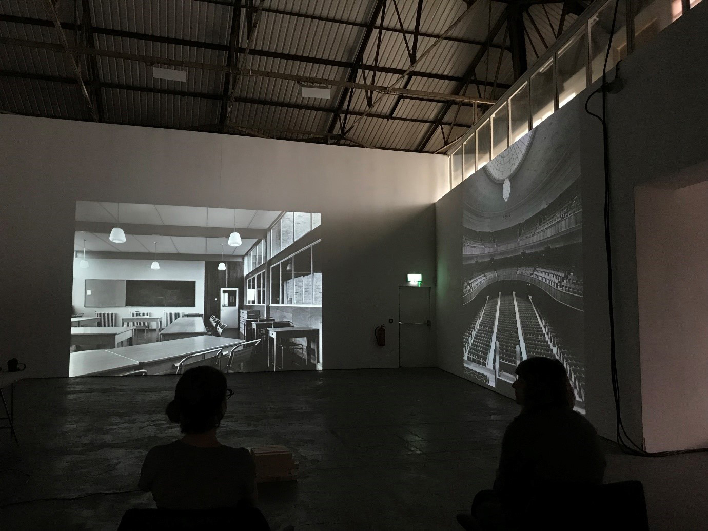 Visitors watching an installation at Alternate Realities