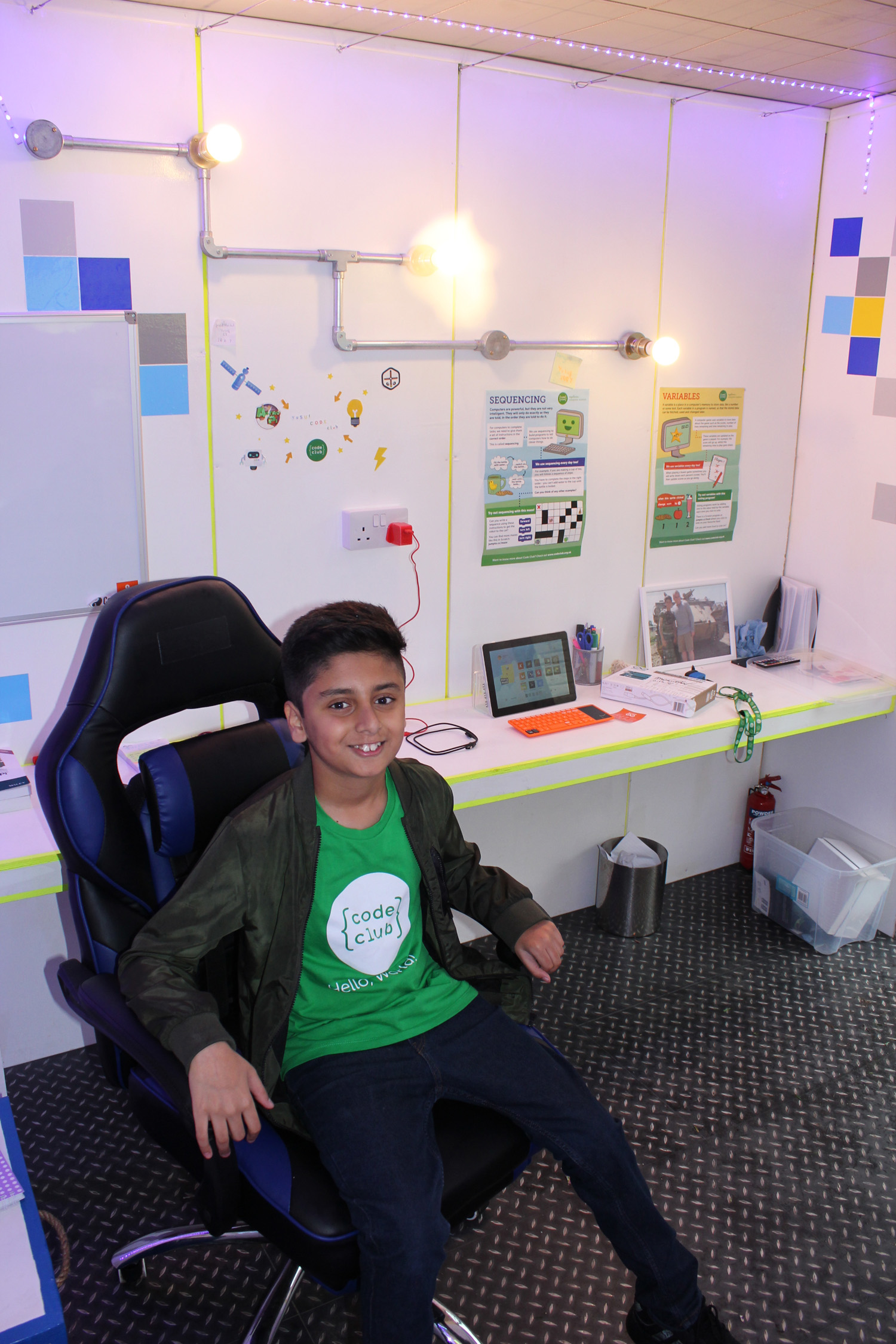Yusuf Karim inside his den built by The Dengineers