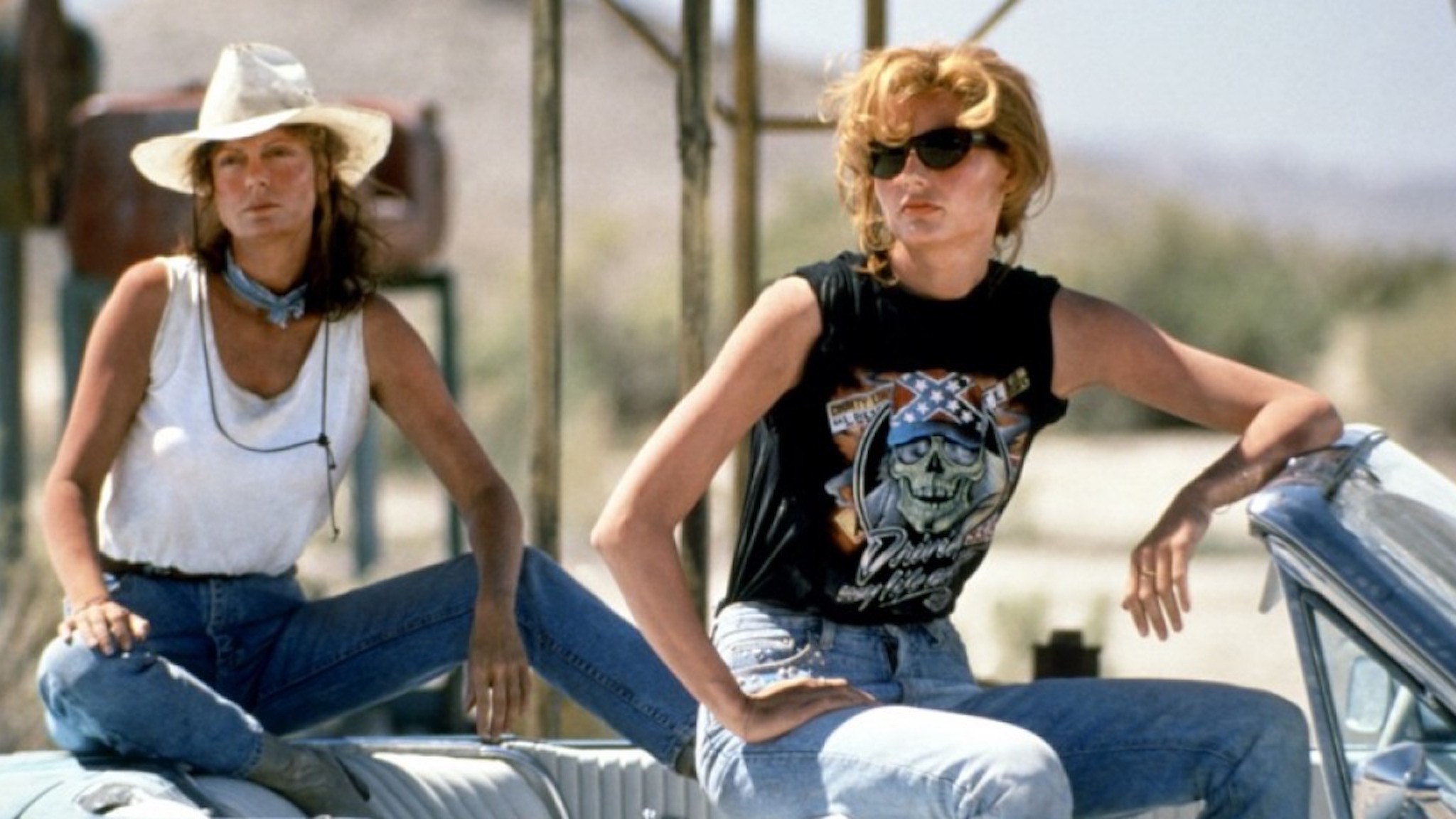 Susan Sarandon and Geena Davis in a still from Thelma & Louise