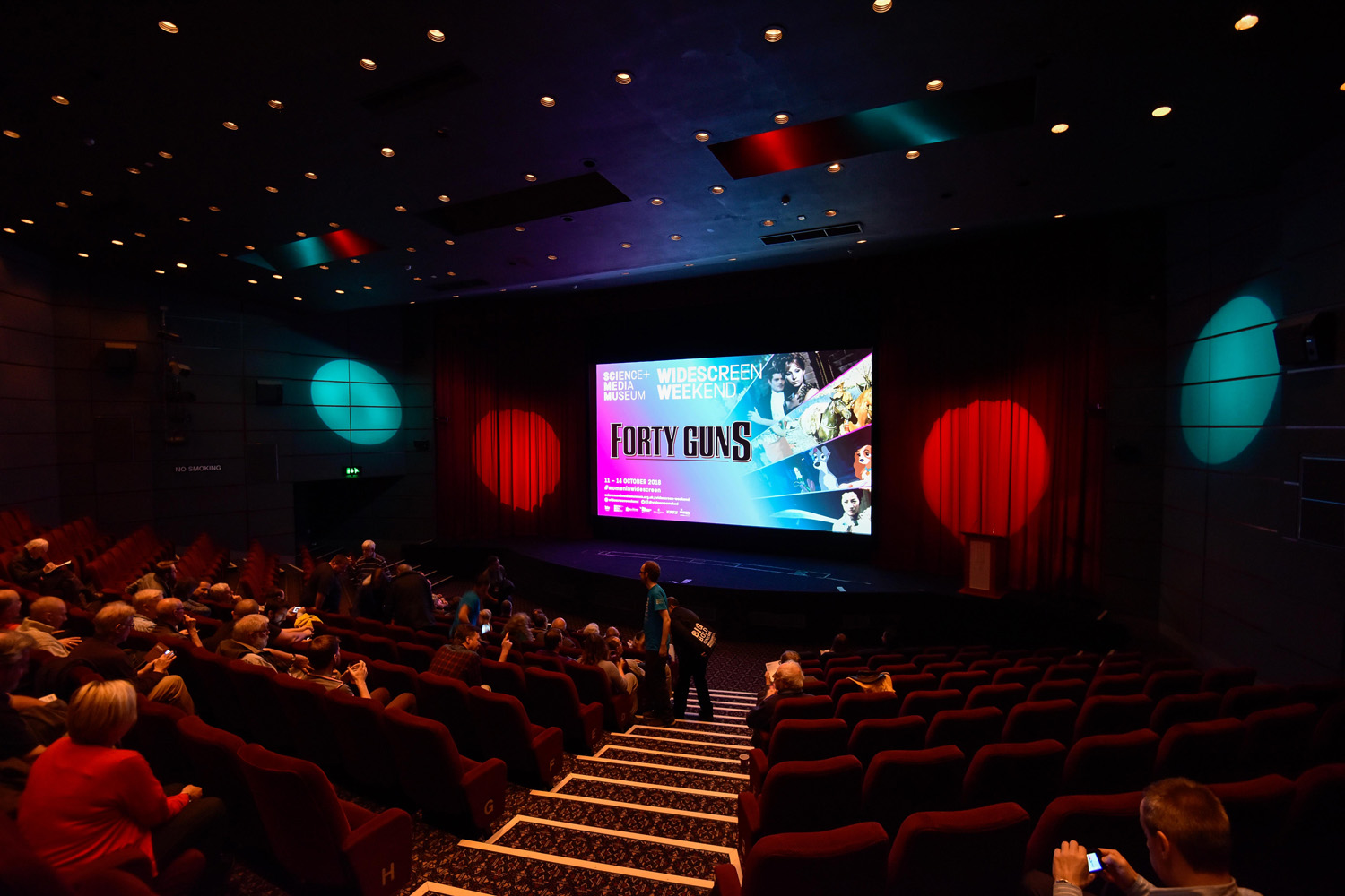 The audience settles in for our screening of Forty Guns