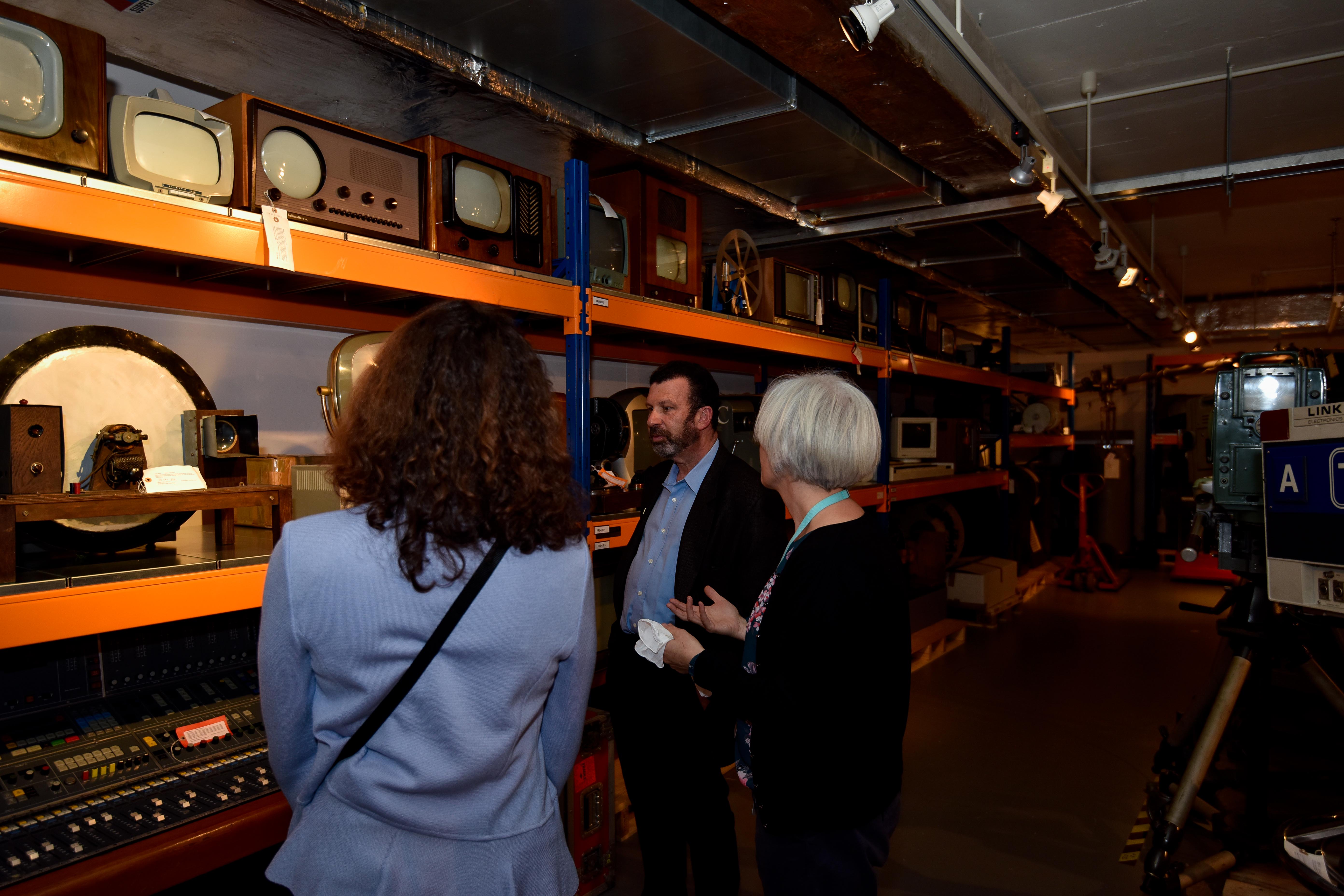 National Science and Media Museum staff and visitors take a tour of the museum collection