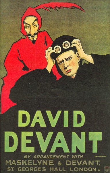 Poster advertising a performance by the magician David Devant
