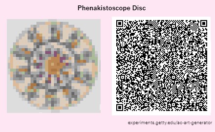 Phenakistoscope disc QR code