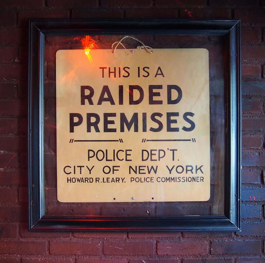 Stonewall Inn Raid Sign