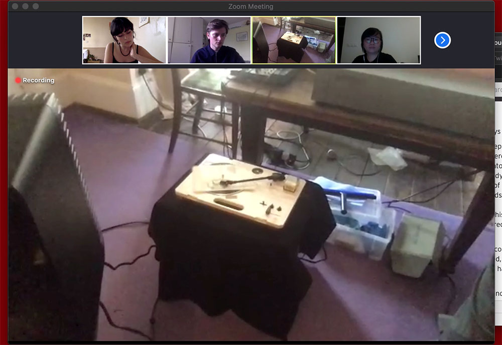 Screenshot of online Sound Postcards workshop