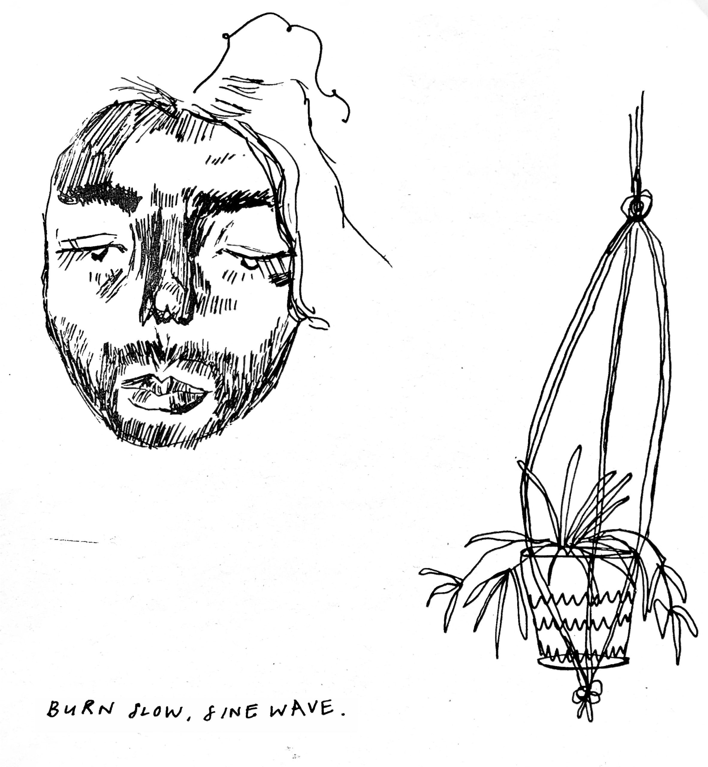 Postcard image for burn slow, sine wave