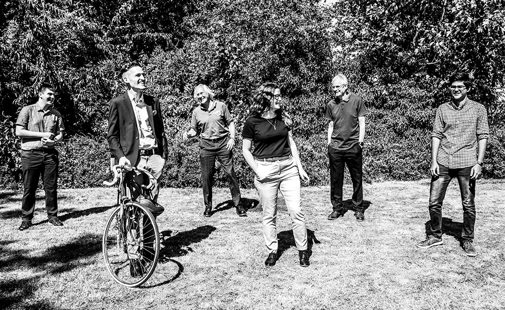 A team from the National Physical Laboratory take a break