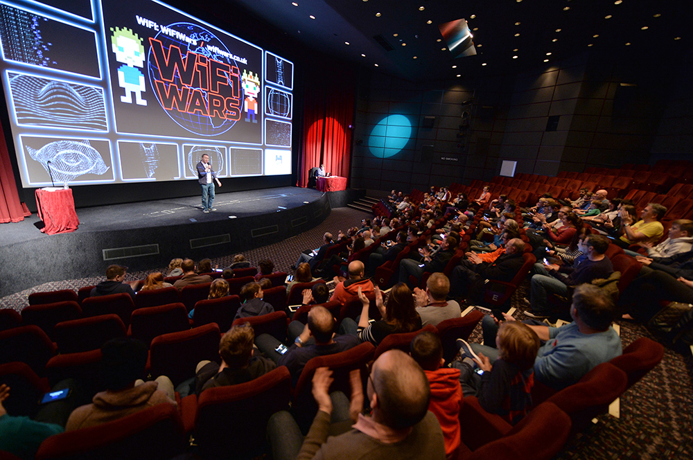 Audience watching WiFi Wars in Pictureville cinema