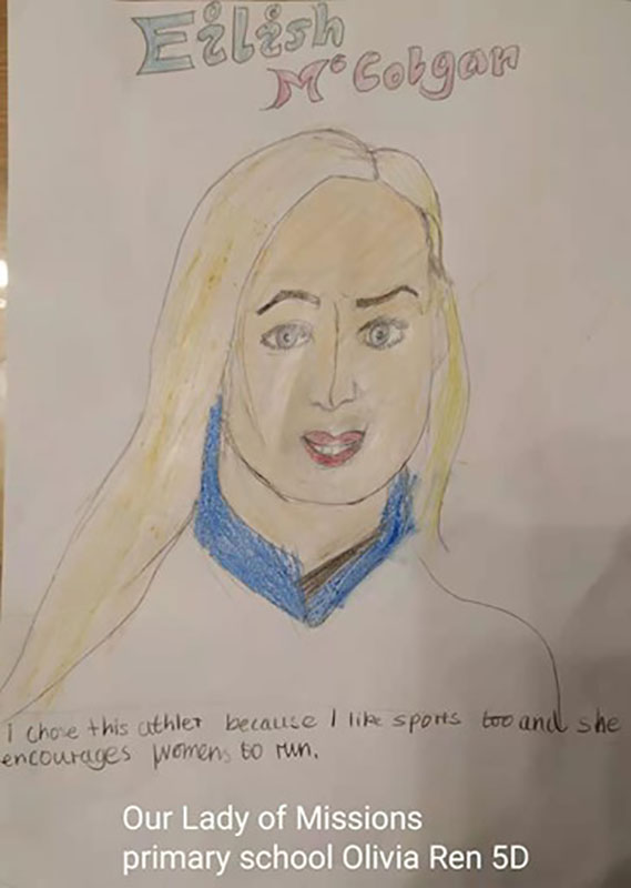 Drawing of Eilish McColgan