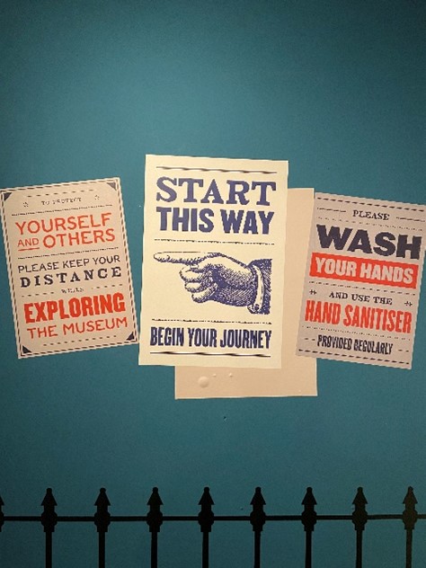 Signs in Forgotten Showman exhibition