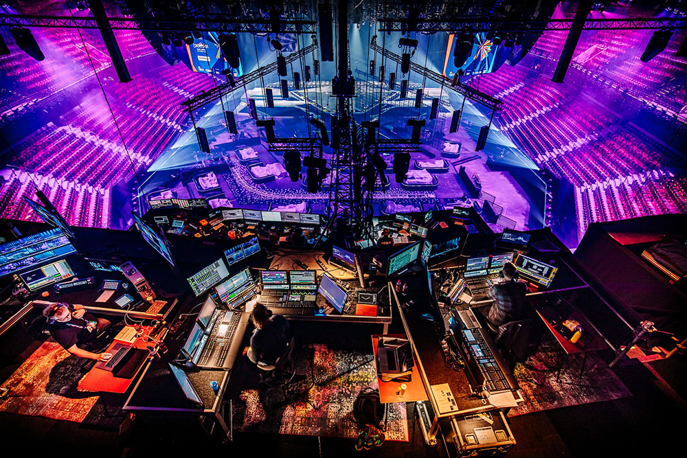 Back view of Eurovision stage