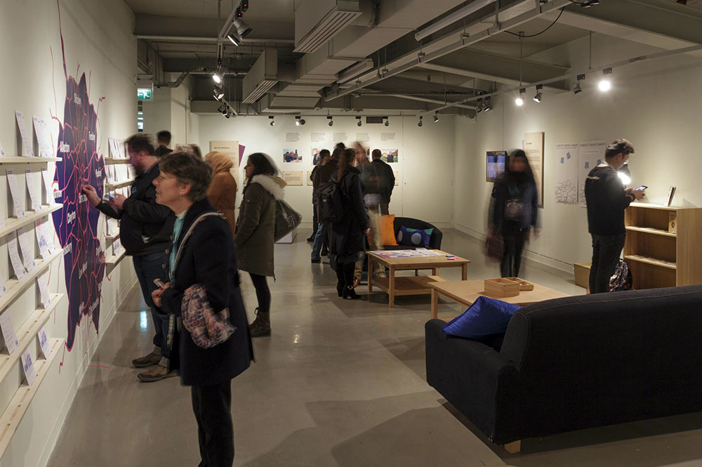 Visitors in a museum gallery