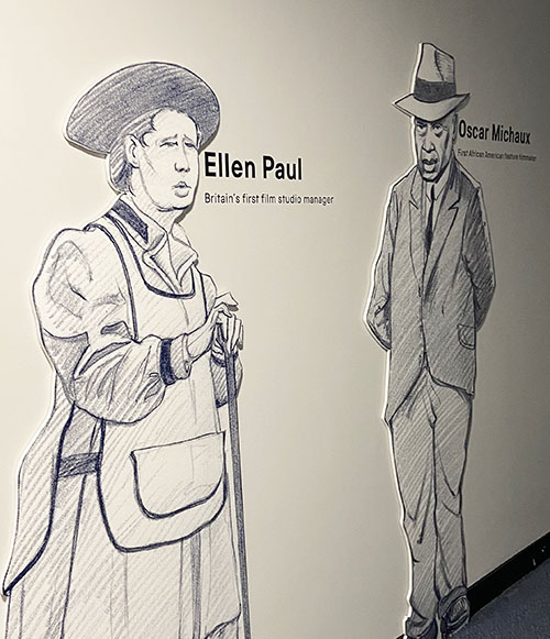 Illustrations of Ellen Paul and Oscar Micheaux