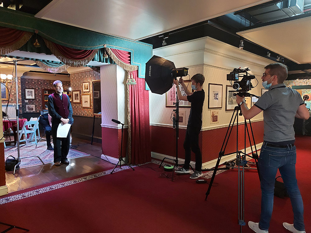 Filming introductions with Dr Nik Taylor