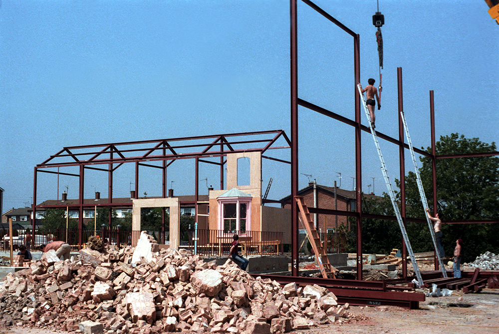 Construction of EastEnders set.