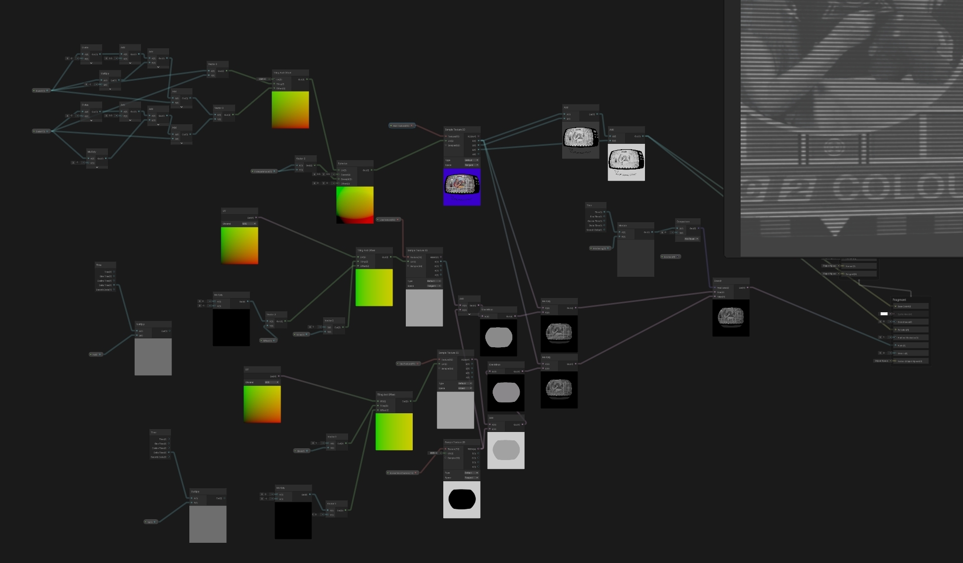 Screengrab of a web of data in a computer program