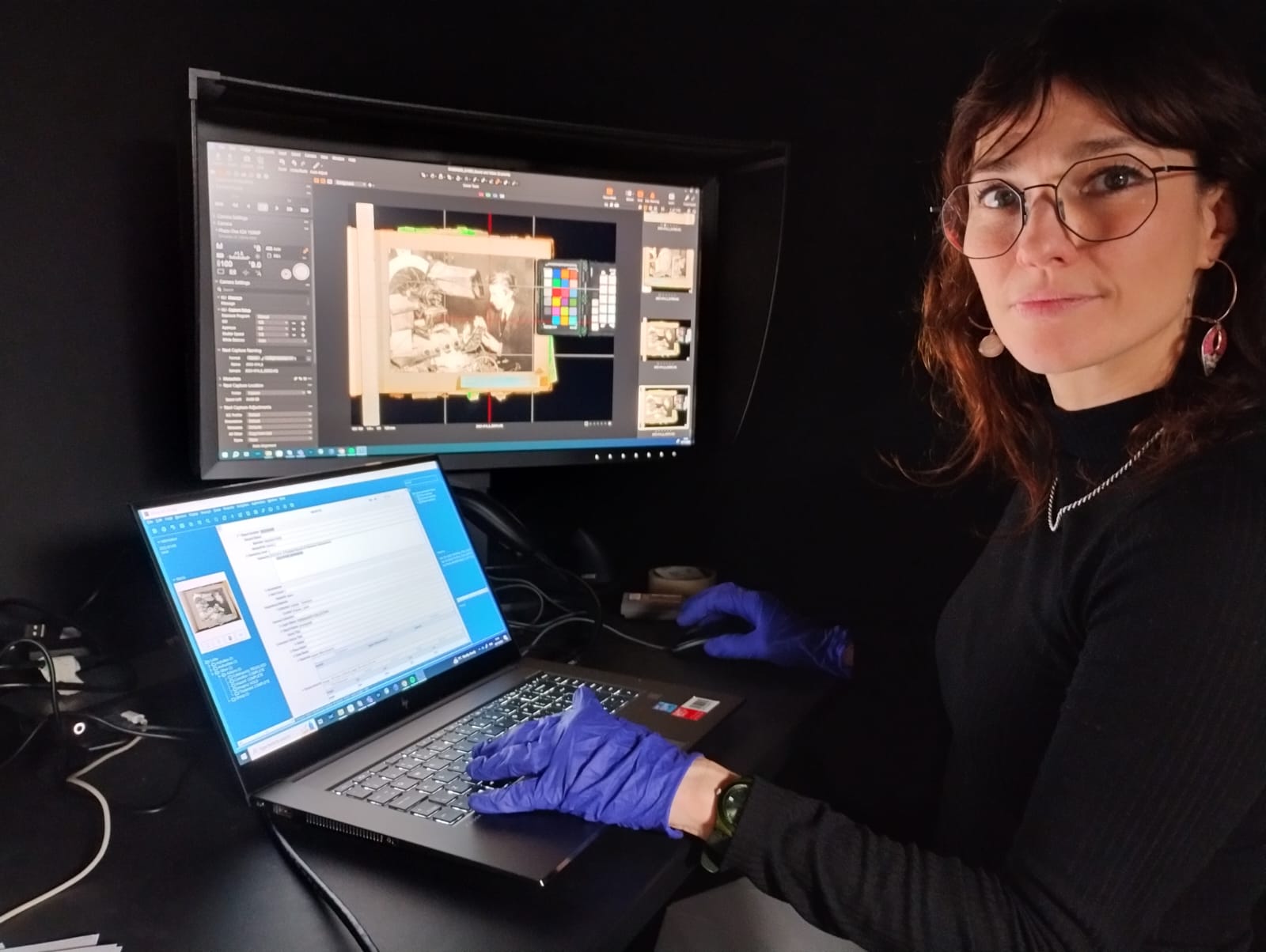 Lucy at work in the photo studio