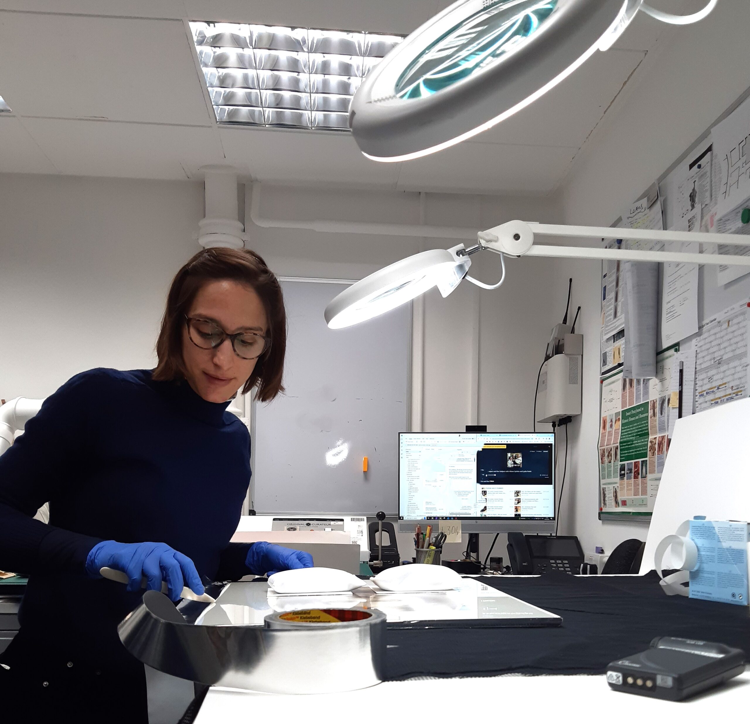 Vanessa at the conservation bench