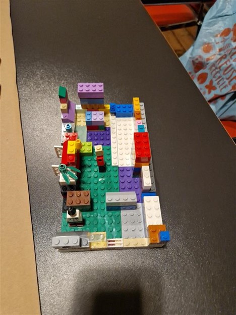 A colourful LEGO model