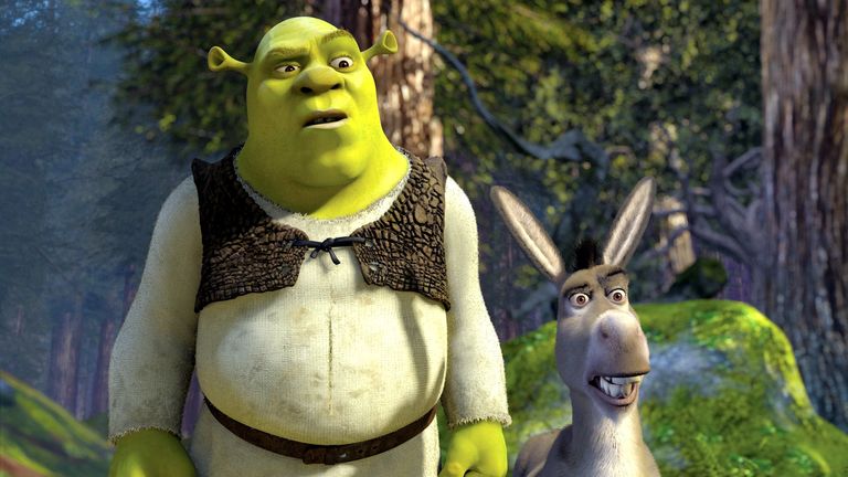 Shrek and Donkey look surprised